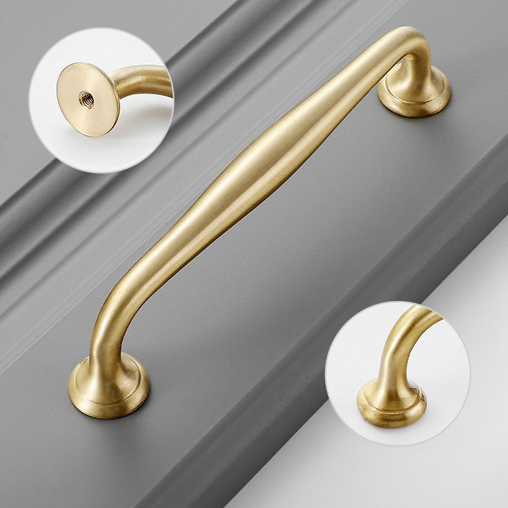 Modern Simple Brass Wardrobe Handle