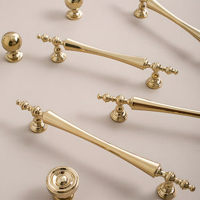 Retro Gold Brass Wardrobe Handles And Knobs