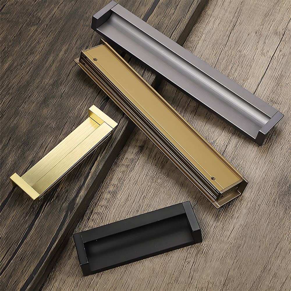 Minimalist Aluminum Alloy Flush Finger Edge Pulls