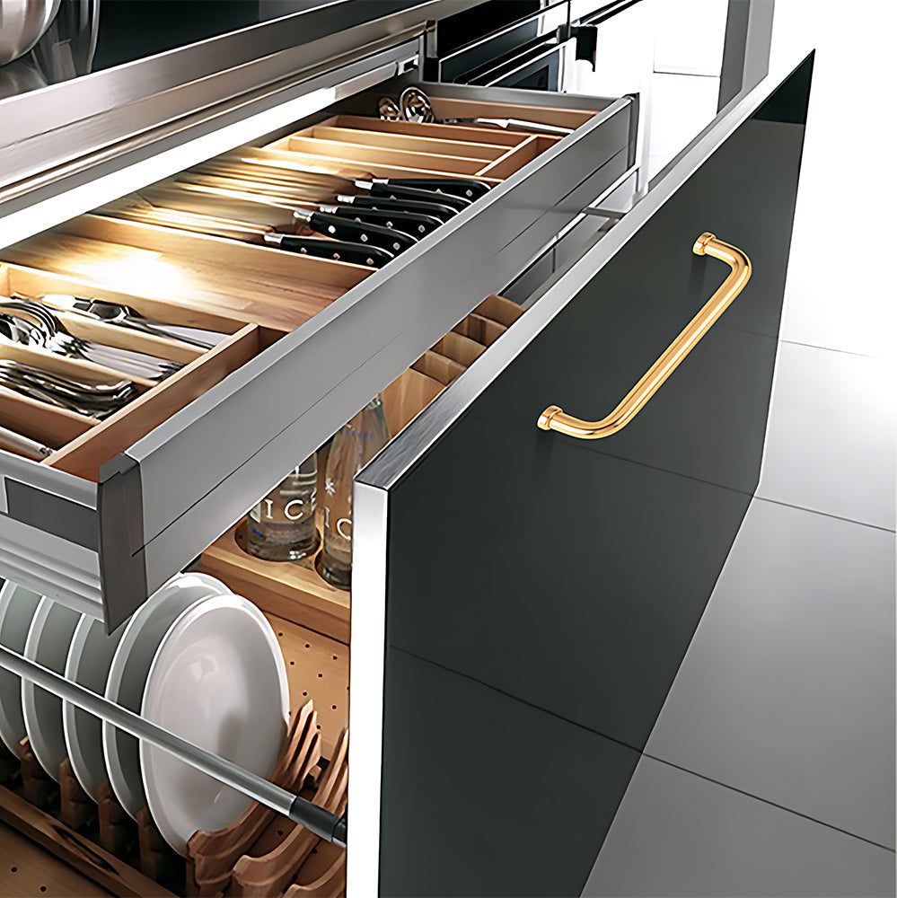 French Minimalist Rounded Arc Cabinet Handles