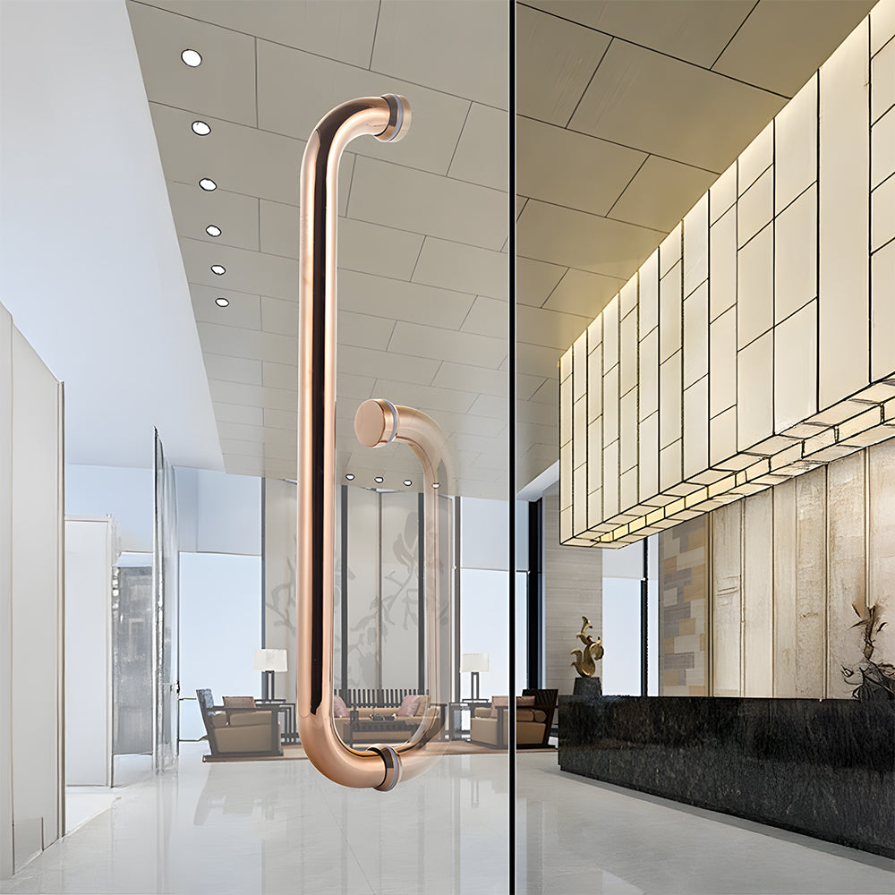 Bathroom 304 Stainless Steel Glass Door Handles
