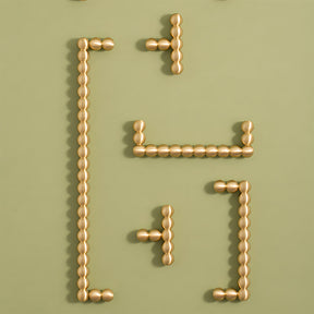Vintage Spherical Brass Kitchen Cabinet Handles