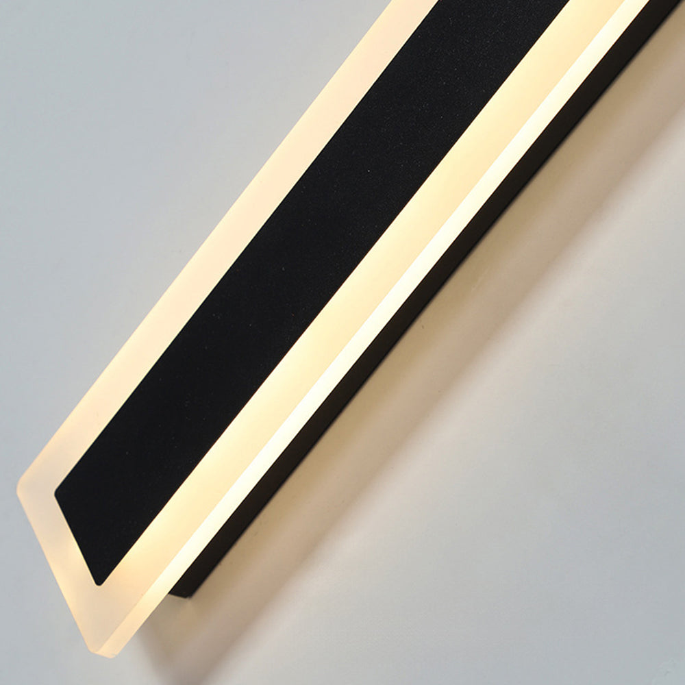 IP65 Modern Minimalism Decor Acrylic Black Outdoor LED Wall Lights