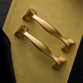 Wide Head Simple Brass Drawer Handles