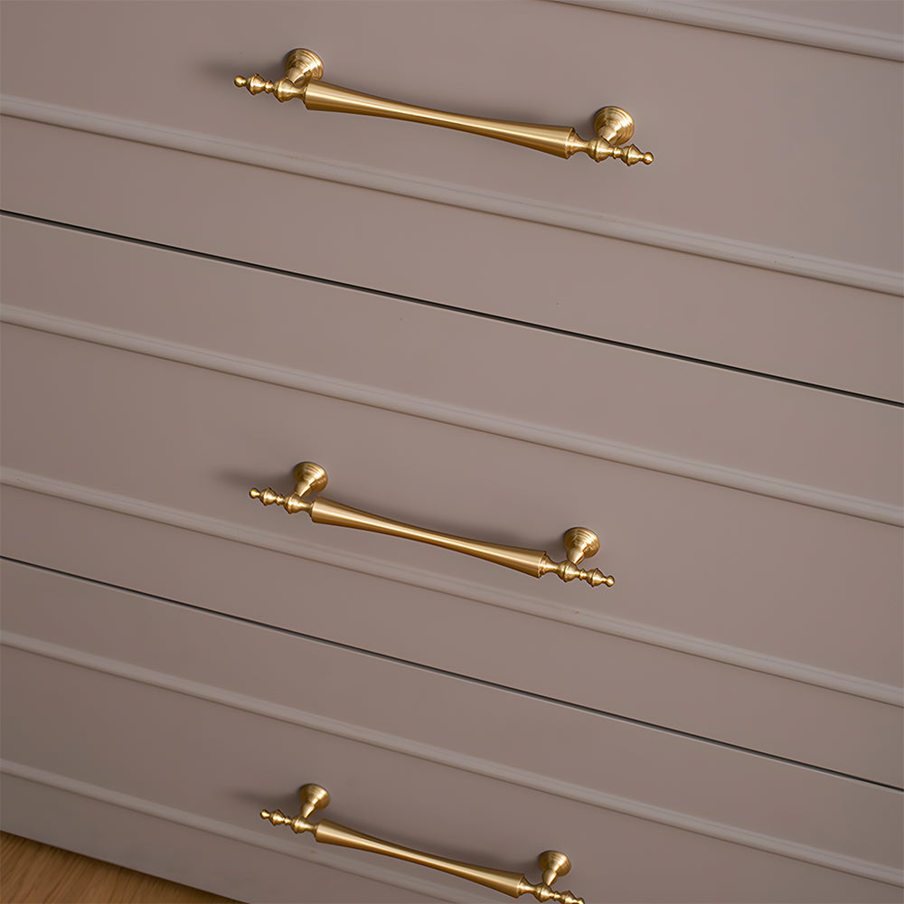 Retro Gold Brass Wardrobe Handles And Knobs