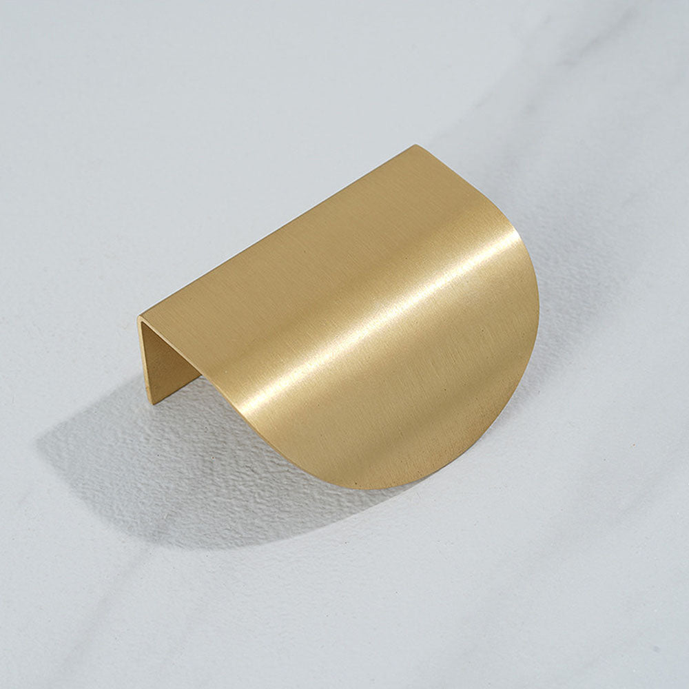 Modern Solid Gold Brass Finger Cabinet Pulls