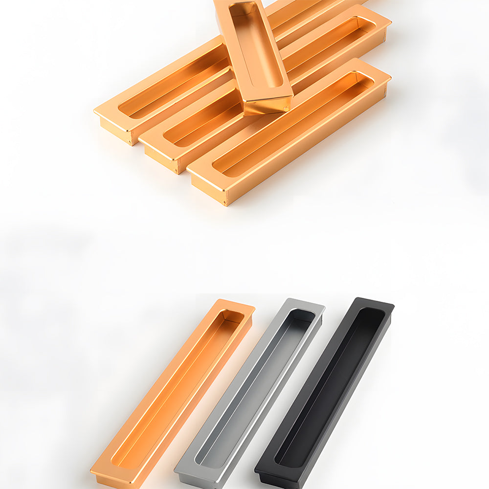 Retro Invisible Recessed Finger Edge Pull Cabinet Handles