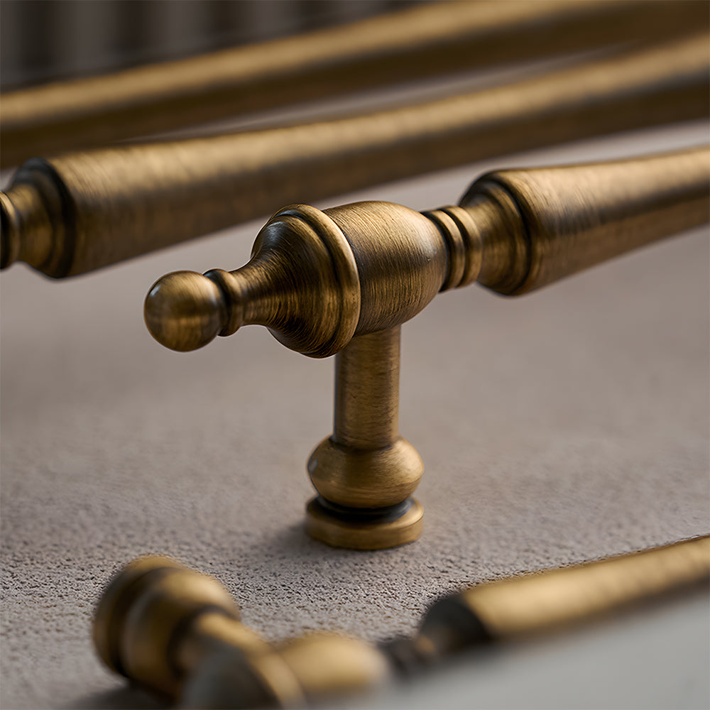 Vintage Brass Wardrobe Cabinet Door Handles