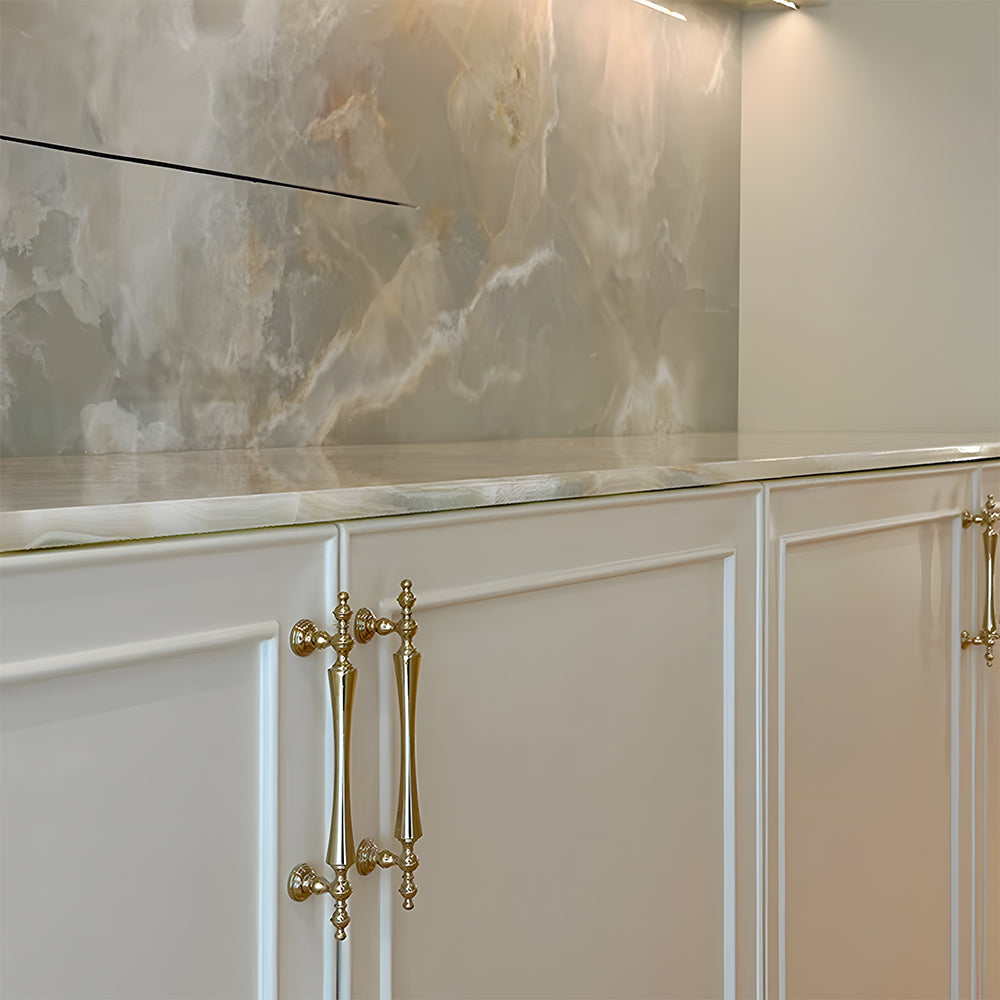 Retro Gold Brass Wardrobe Handles And Knobs
