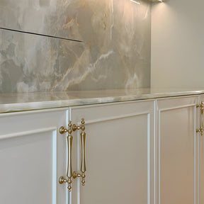 Retro Gold Brass Wardrobe Handles And Knobs