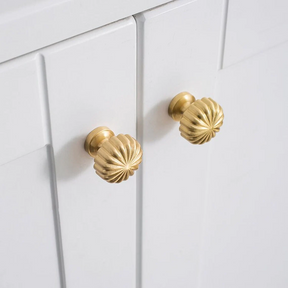 Gold Brass Furniture Hardware Single Hole Knobs