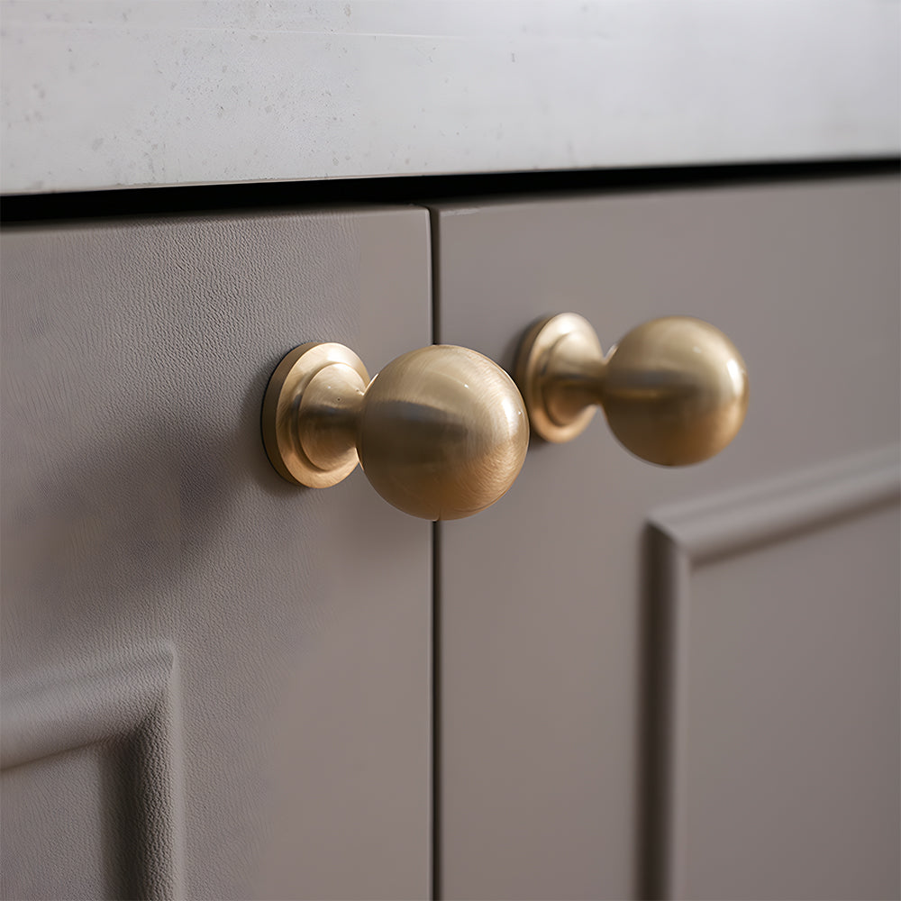 Retro Gold Brass Wardrobe Handles And Knobs