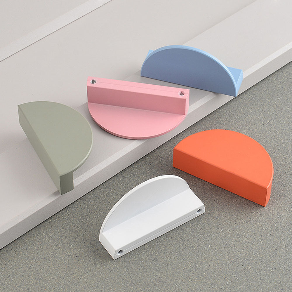 Cream Style Coloured Semicircular Handles for Children Room