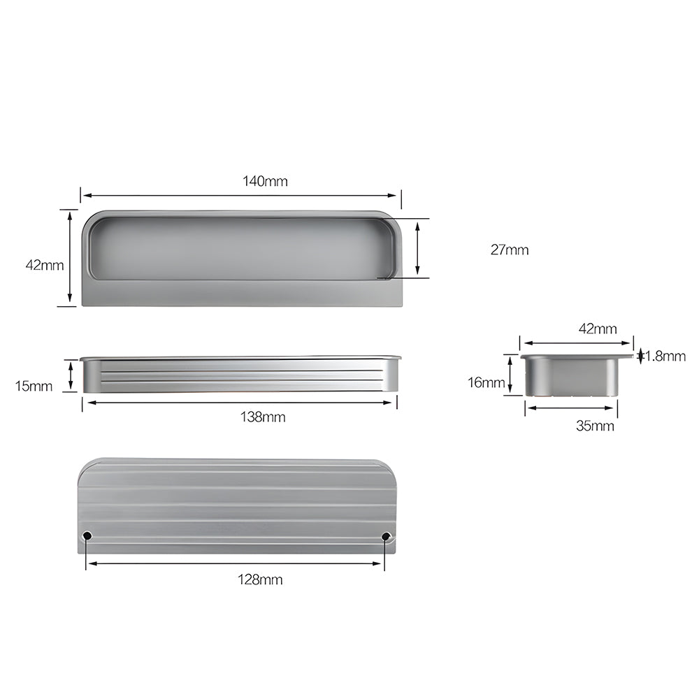 Simple Sliding Door Handles Flush Finger Pulls