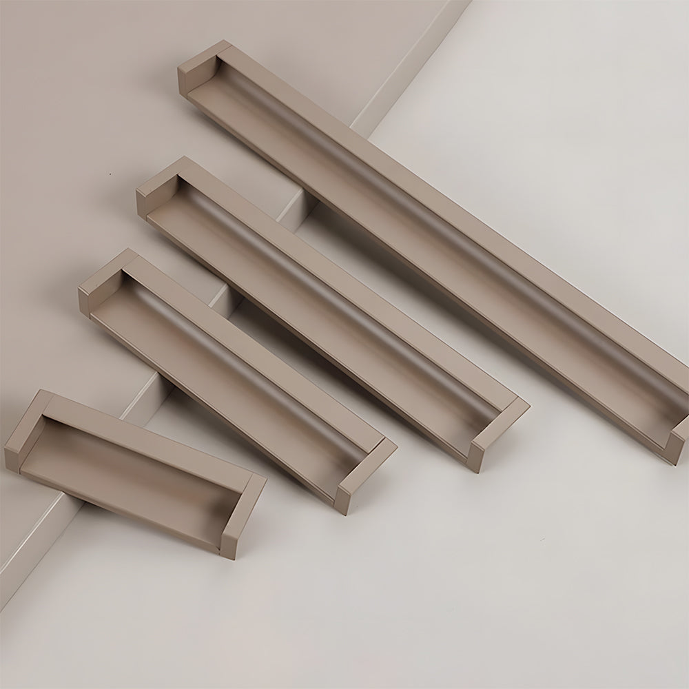 Minimalist Aluminum Alloy Flush Finger Edge Pulls