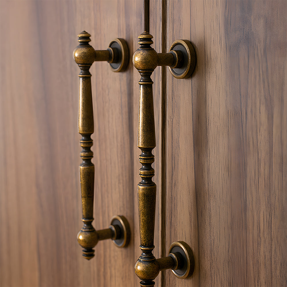 Vintage Simple Solid Brass Cabinet Handles