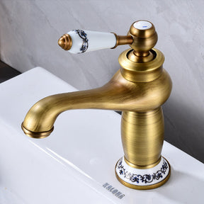 Traditional Solid Brass Single Hole Basin Tap_Bronze