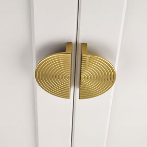 Unique Modern Semi-Circular Aluminum Alloy Gold Kitchen Cabinet Door Handle