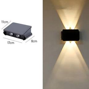 IP65 Black Up Down Waterproof Outdoor Wall Light
