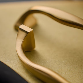 Wide Head Simple Brass Drawer Handles