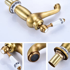 Traditional Solid Brass Single Hole Basin Tap_Bronze