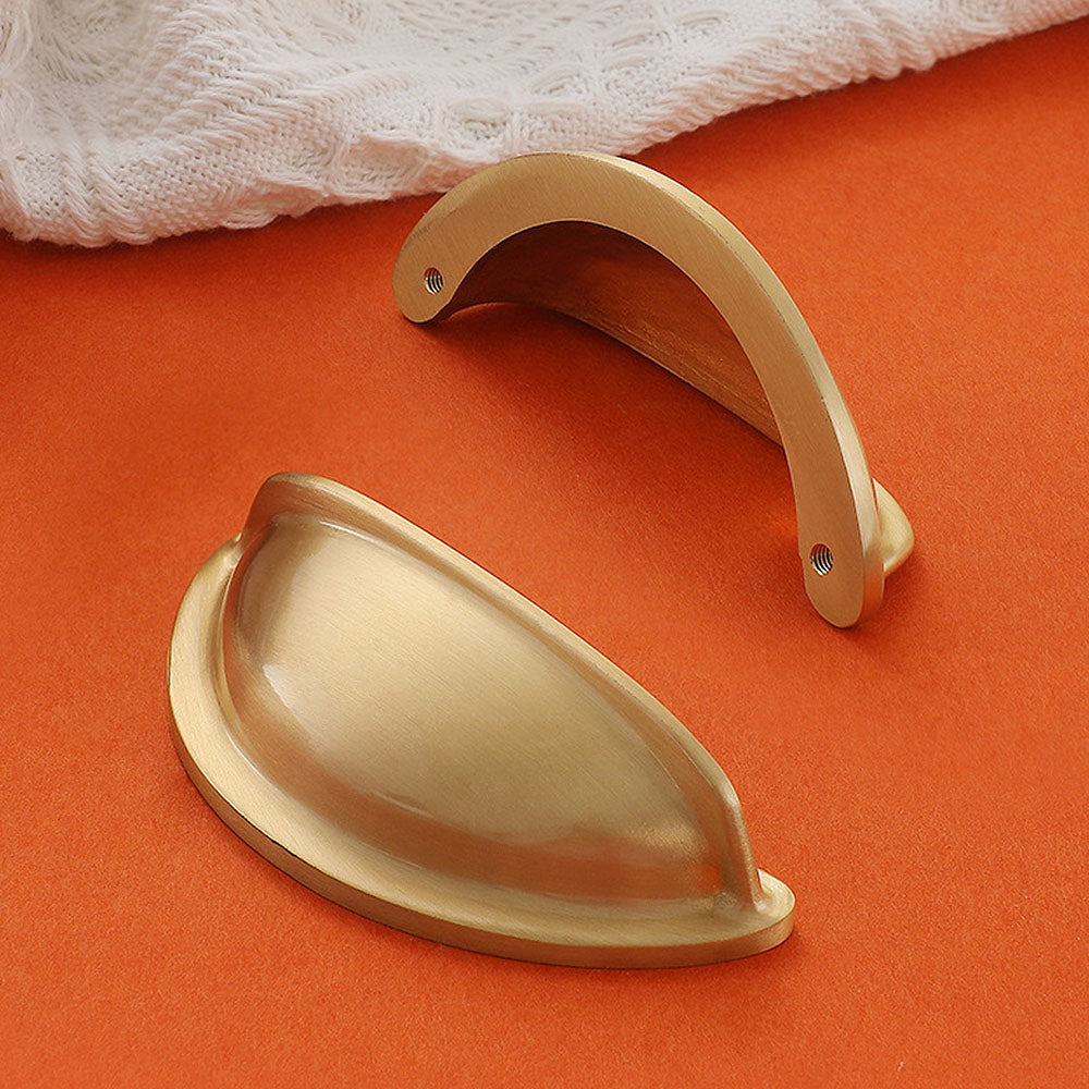 Modern Brass Cup Cabinet Edge Cabinet Pulls