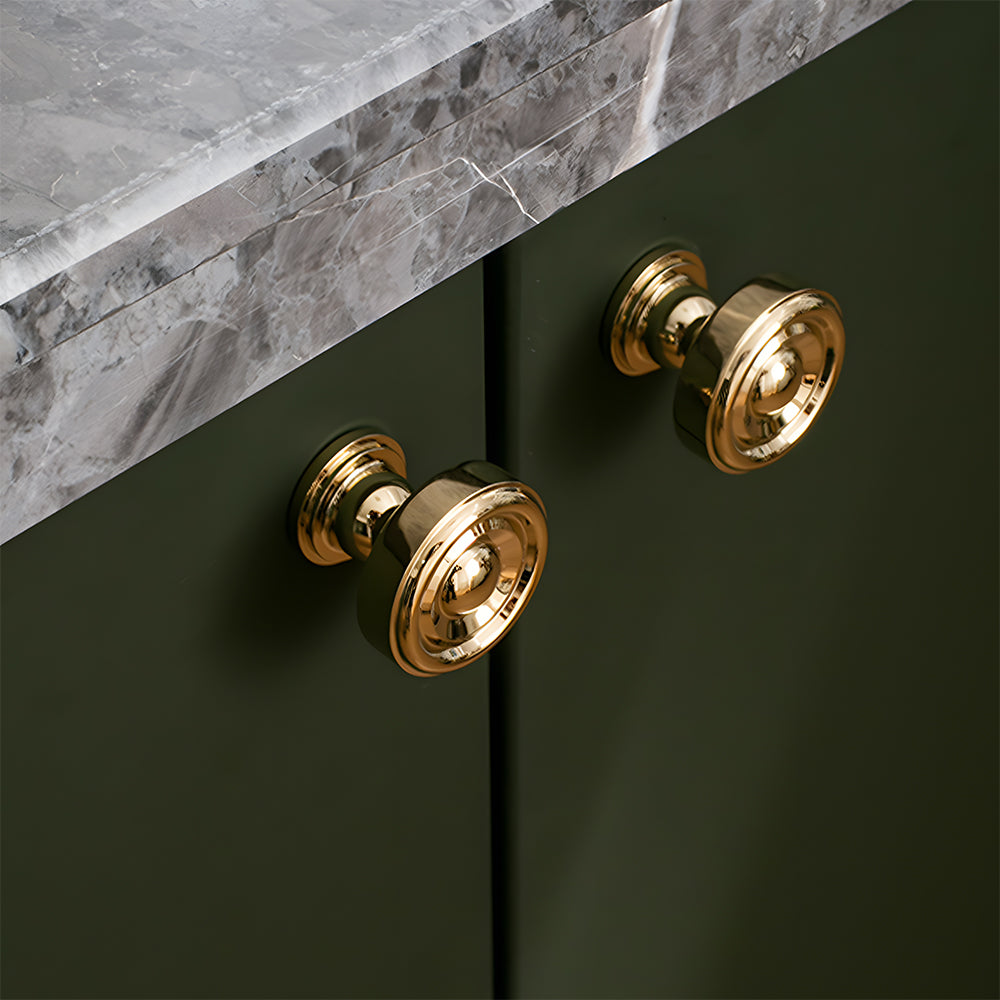 Retro Gold Brass Wardrobe Handles And Knobs