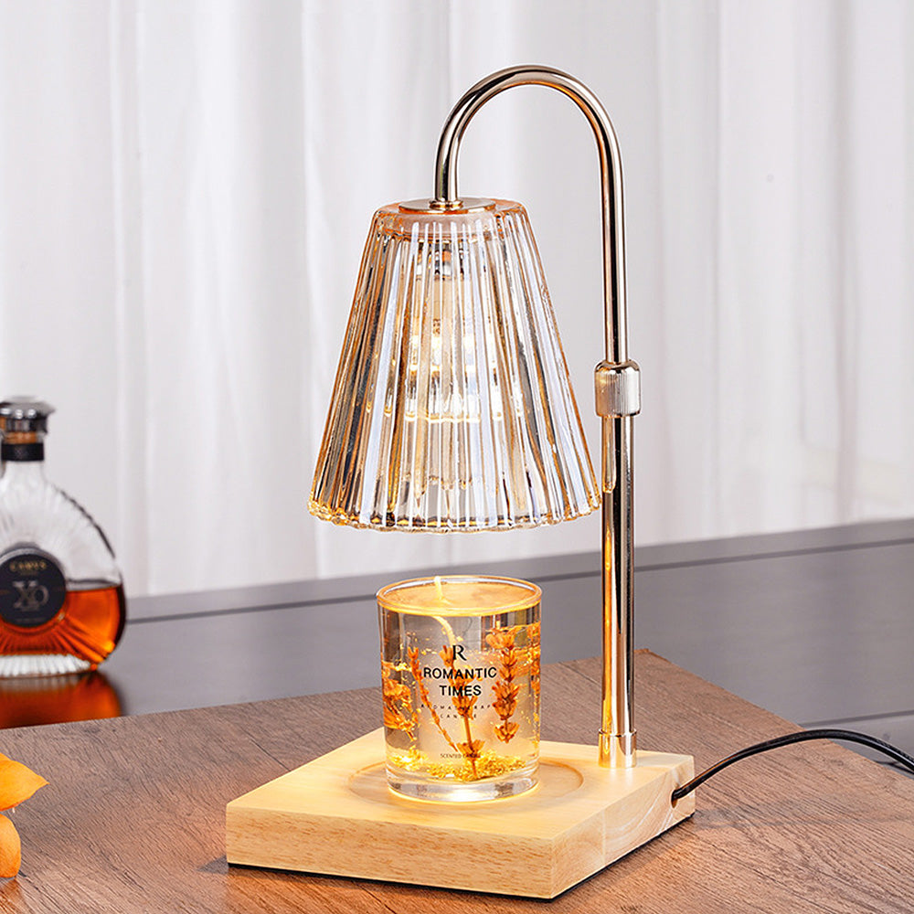 Contemporary Nordic Brown Glass Bedroom Mini Warming Candle Lamp