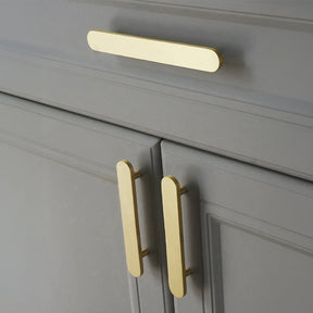Modern Simple Brass Gold Cabinet Handles