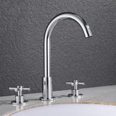 Modern 2-handle Brass Widespread Bathroom Tap_Chrome