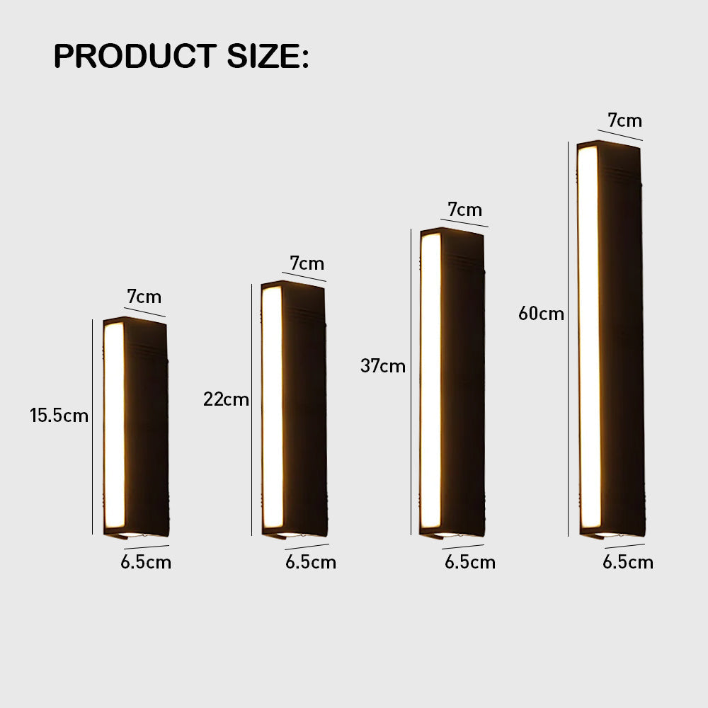 Three-way Luminous Waterproof LED Outdoor Wall Light