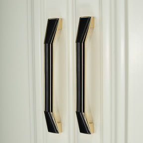 Modern Simple Wardrobe Handle Zinc Alloy Gold&Black Cabinet Pulls