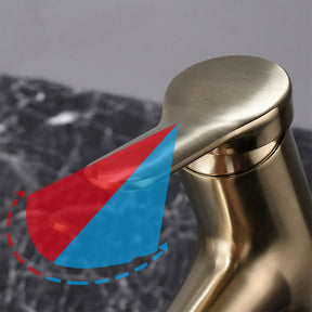 Single Handle Pull Out Spray Bathroom Tap_Gold