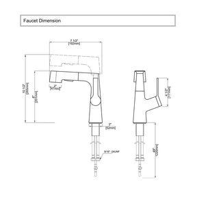 Single-Hole Rotatable Pull-Out Tap_Gray