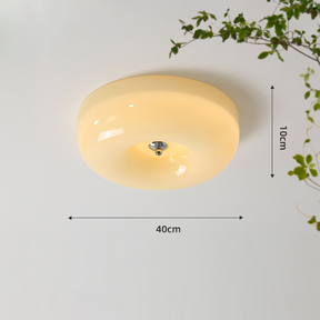 Cream Round Ceiling Lamp Glass Ceiling Light