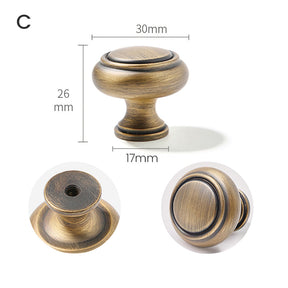 Vintage Bronze Solid Brass Knob with Backplate