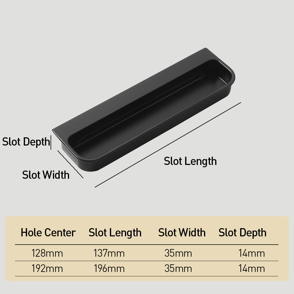 Rounded Corners Modern Multi-color Recessed Handles