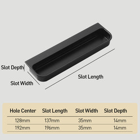 Rounded Corners Modern Multi-color Recessed Handles