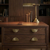 Vintage Brass Textured Semi Circle Cabinet Handles