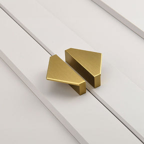 Unique Modern Semi-Circular Aluminum Alloy Gold Kitchen Cabinet Door Handle