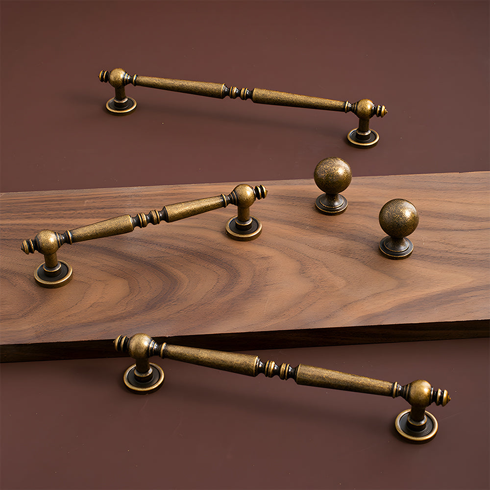 Vintage Simple Solid Brass Cabinet Handles