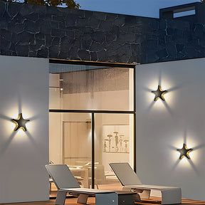 Modern Waterproof Star LED Outdoor Wall Light