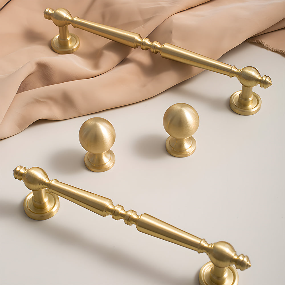 Vintage Simple Solid Brass Cabinet Handles