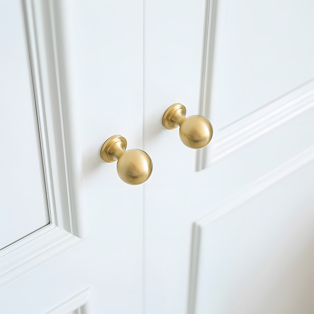 Vintage Simple Solid Brass Cabinet Handles