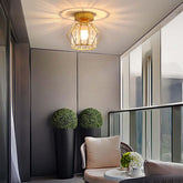 Geometric Bedroom Crystal Glass Ceiling Lights