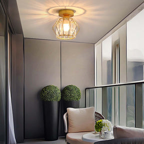 Geometric Bedroom Crystal Glass Ceiling Lights