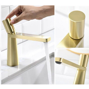 Waterfall Bathroom Basin Taps_Gold