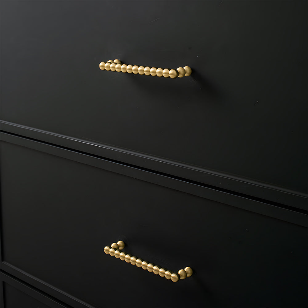 Vintage Spherical Brass Kitchen Cabinet Handles