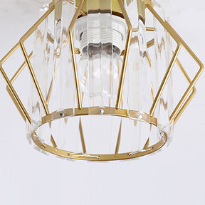 Geometric Bedroom Crystal Glass Ceiling Lights