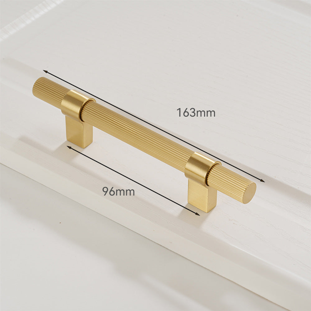 Solid Brass Knurled Hardware Kitchen Cabinet Pull